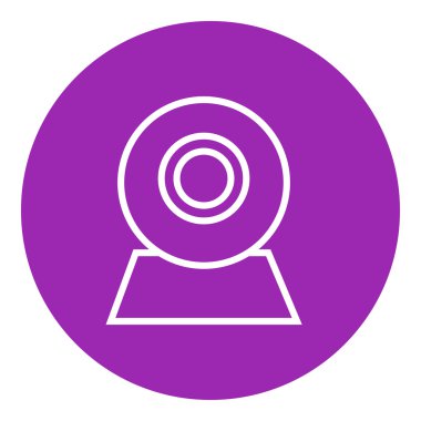 Web kamera çizgisi simgesi.