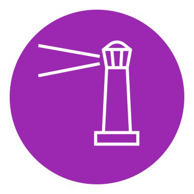 Deniz feneri çizgi simgesi.