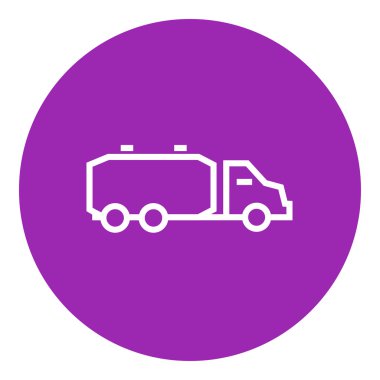 Kamyon sıvı kargo satırı simgesi.