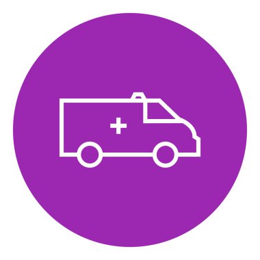 Ambulans otomobil hattı simgesi.