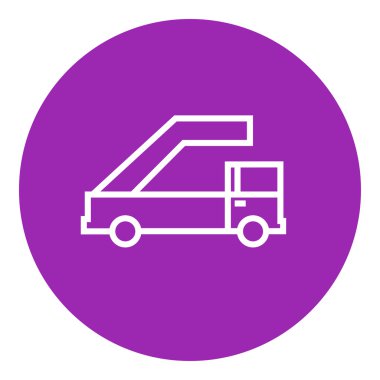 Yol açın, uçak satırı simgesi.