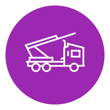 Makine ile vinç ve masa üstü şarj aletler satırı simgesi.