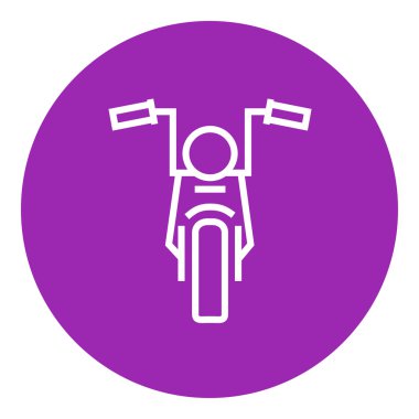 Motosiklet çizgisi simgesi.