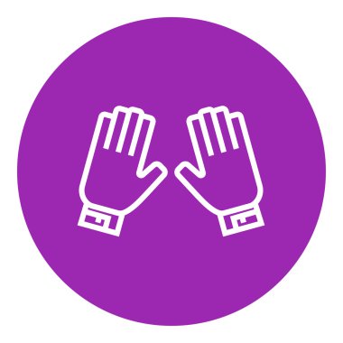 Motosiklet eldiven satırı simgesi.