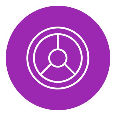 Direksiyon simidi satırı simgesi.