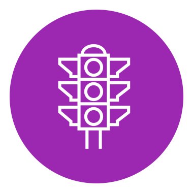 Trafik ışığı satırı simgesi.