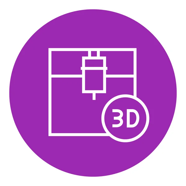 Tree D printing line icon. — Stock Vector