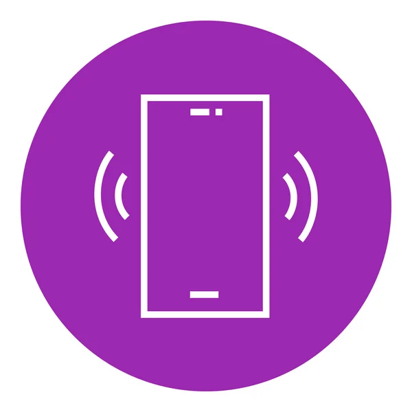 Vibrating phone line icon. — Stock vektor