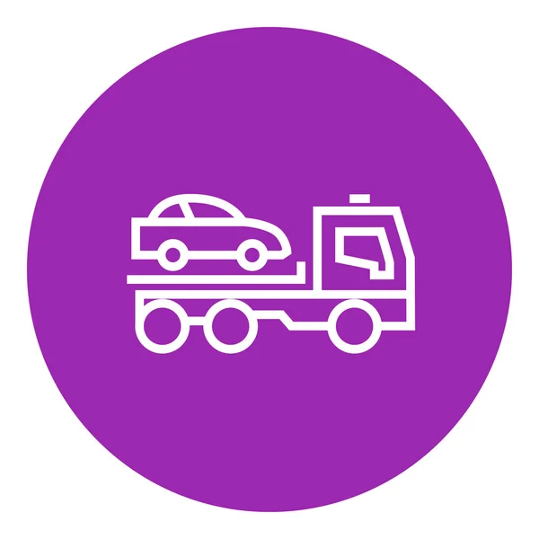 Car towing truck line icon. — Stock Vector