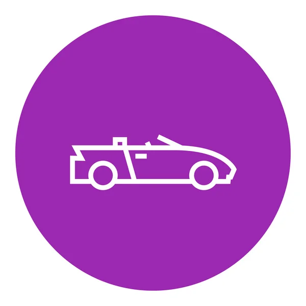 Icono de línea de coche convertible . — Vector de stock