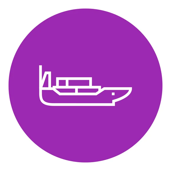 Icono de línea de buque contenedor de carga . — Archivo Imágenes Vectoriales