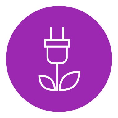 Eko yeşil enerji satırı simgesi.