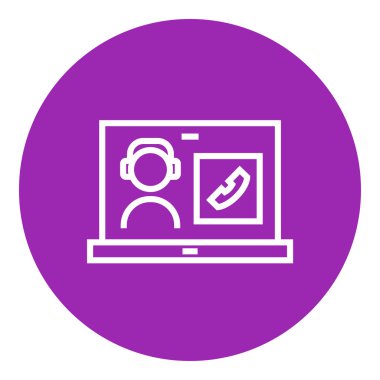 Çevrimiçi eğitim hattı simgesi.