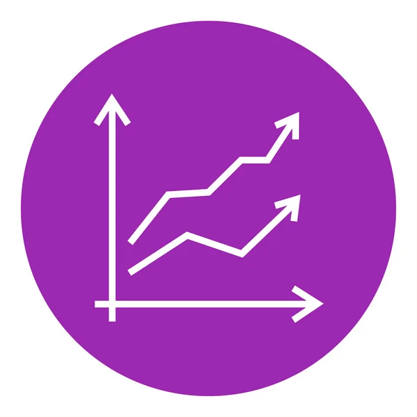 Icono de línea gráfica de crecimiento . — Vector de stock