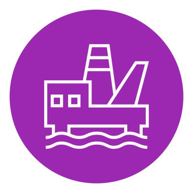 Offshore petrol platformu satırı simgesi.