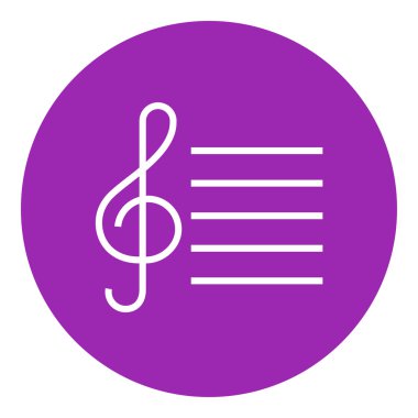 Tiz nota anahtarı satırı simgesi.