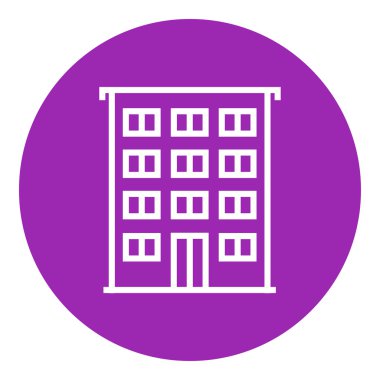 Satırı simgesi bina konut.