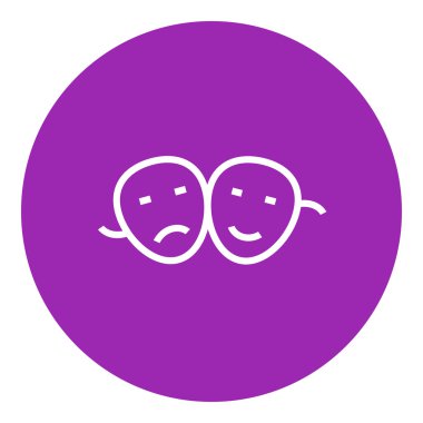 İki Tiyatro maskeleri satırı simgesi.