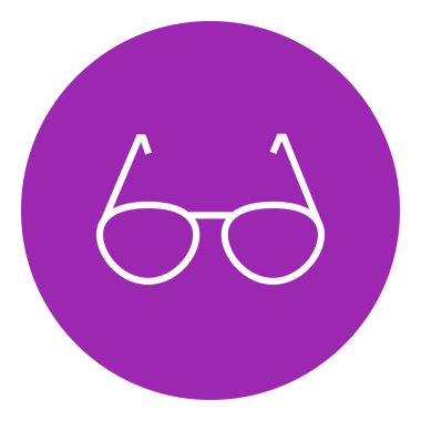 Gözlük çizgisi simgesi.