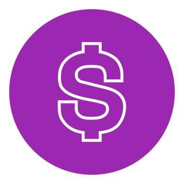 Doları sembolü satırı simgesi.