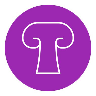 Mantar çizgisi simgesi.