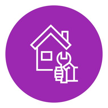 House repair line icon.