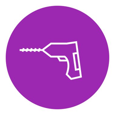 Çekiç matkap satırı simgesi.