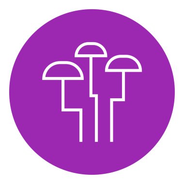 Mantar çizgisi simgesi.