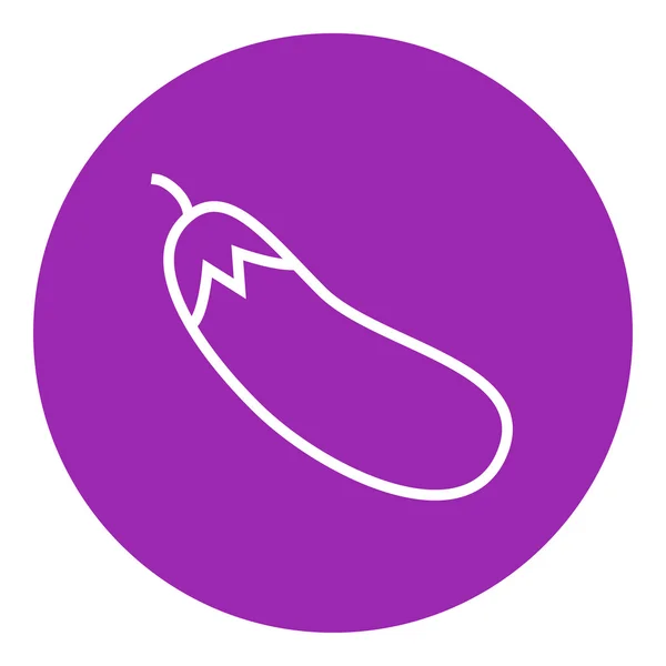 Ikoon aubergine lijn. — Stockvector