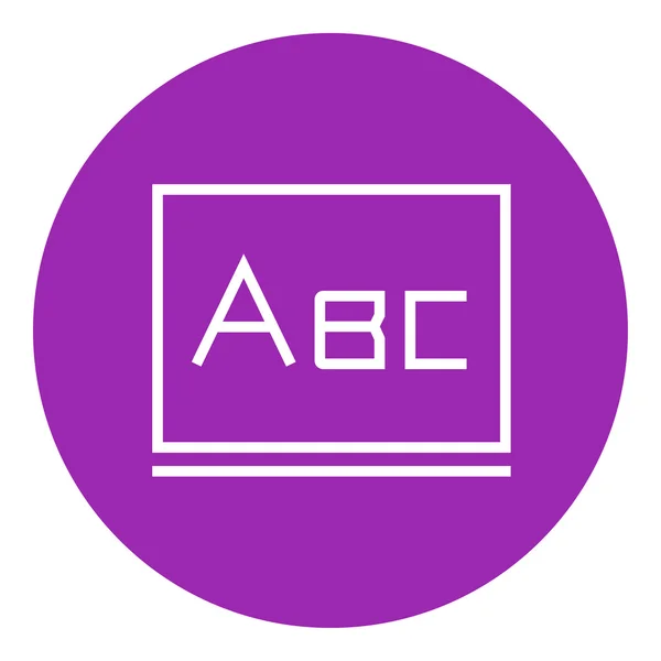 黒板行アイコンを文字の abc. — ストックベクタ