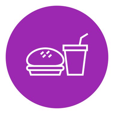 Fast food yemek satırı simgesi.