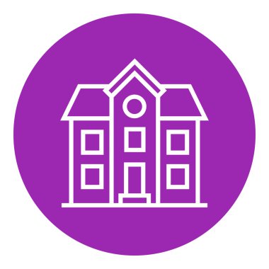 İki katlı müstakil ev satırı simgesi.