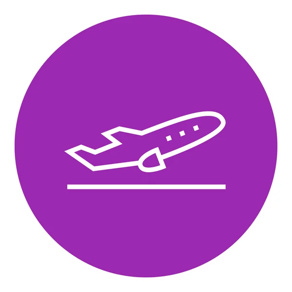 Plane taking off line icon. — Stock Vector