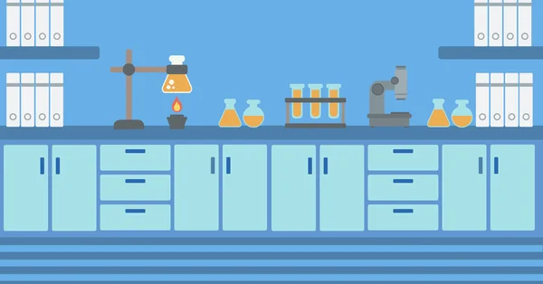 Fondo del interior del laboratorio . — Vector de stock