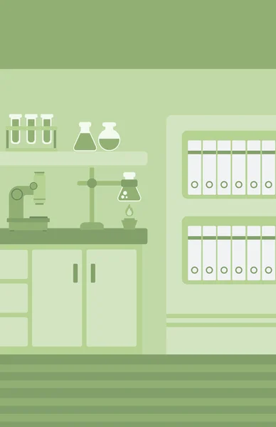 Achtergrond van laboratorium interieur. — Stockvector