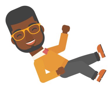 Kutlama sırasında başarılı iş adamı.