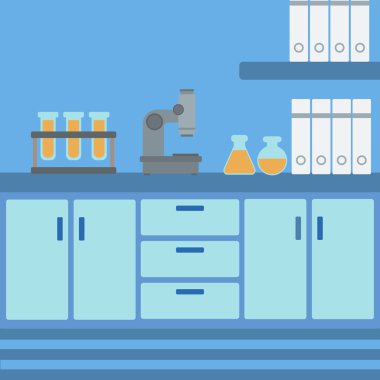 Laboratuvar iç arka plan.