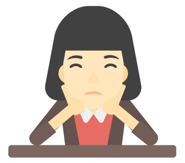 Umutsuz onun kafasından tutarak kadın.