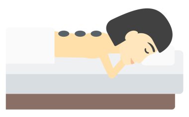 Kadın taş tedavi alma.