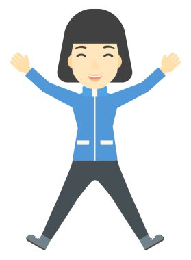 Kar meleği yapan kadın.