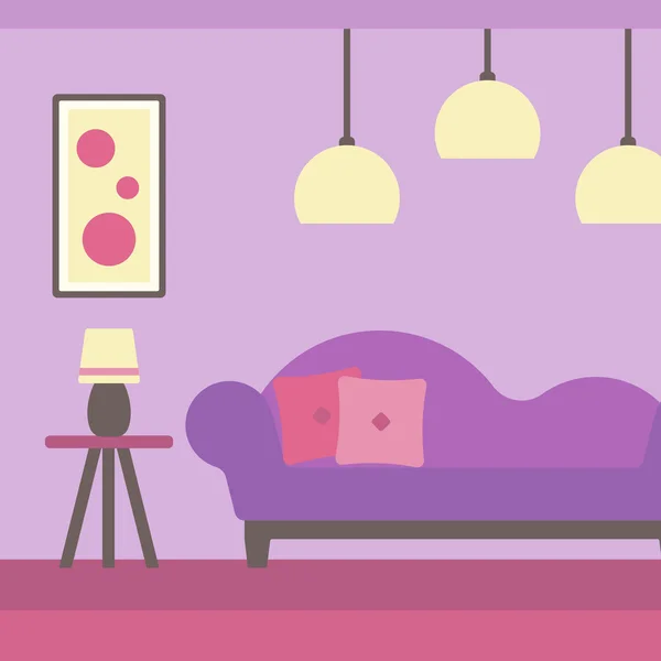 Background of modern living room — Stock Vector