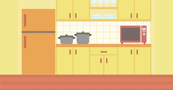 Fondo de cocina con utensilios de cocina . — Vector de stock