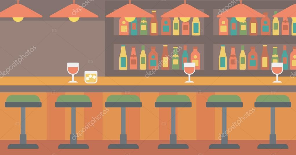 Bar De Lujo Con Bebidas Y Taburetes De Bar Foto de stock y más