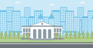 Background of educational building.
