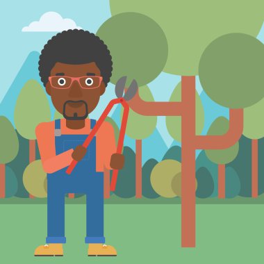 Budayıcı Bahçe ile çiftçi.