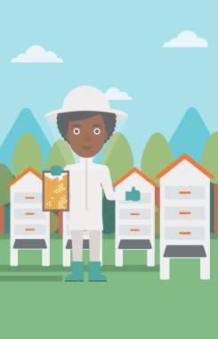 Arıcı, arı kovanı.