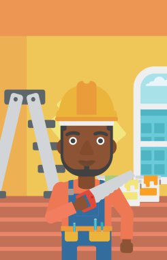 Gülümseyen işçi ile gördüm.