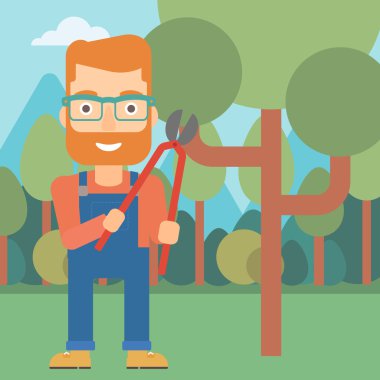 Budayıcı Bahçe ile çiftçi.