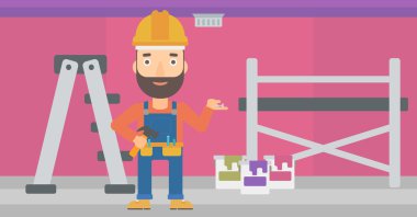 Neşeli repairer mühendisi.