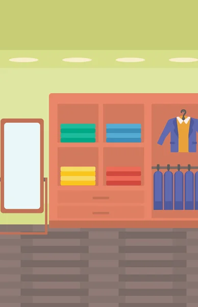 Fondo de la tienda de ropa . — Vector de stock